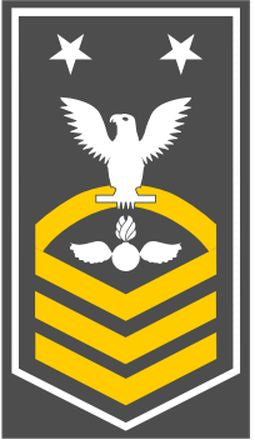 Shop for your White with Gold Stripes Sticker Decal Aviation Ordnancemen Master Chief (AOMC) at Arizona Black Mesa.