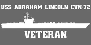 Shop for your White USS Abraham Lincoln CVN-72 sticker/decal at Arizona Black Mesa.