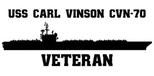 Shop for your Black USS Carl Vinson CVN-70 sticker/decal at Arizona Black Mesa.