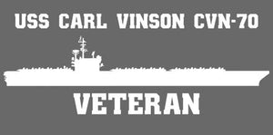 Shop for your White USS Carl Vinson CVN-70 sticker/decal at Arizona Black Mesa.