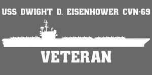 Shop for your White USS Dwight D. Eisenhower CVN-69 sticker/decal at Arizona Black Mesa.