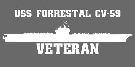 Shop for your White USS Forrestal CV-59 sticker/decal at Arizona Black Mesa.