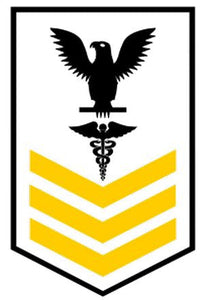 Shop for your Black with Gold Stripes Sticker Decal Hospital Corpsmen First Class (HM1) at Arizona Black Mesa.