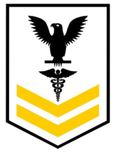 Shop for your Black with Gold Stripes Sticker Decal Hospital Corpsmen Second Class (HM2) at Arizona Black Mesa.