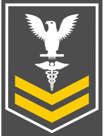 Shop for your White with Gold Stripes Sticker Decal Hospital Corpsmen Second Class (HM2) at Arizona Black Mesa.