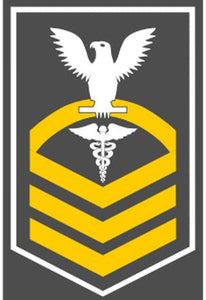 Shop for your White with Gold Stripes Sticker Decal Hospital Corpsmen Chief (HMC) at Arizona Black Mesa.
