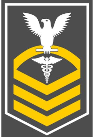 Shop for your White with Gold Stripes Sticker Decal Hospital Corpsmen Chief (HMC) at Arizona Black Mesa.