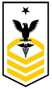 Shop for your Black with Gold Stripes Sticker Decal Hospital Corpsmen Senior Chief (HMSC) at Arizona Black Mesa.