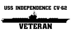 Shop for your Black USS Independence CV-62 sticker/decal at Arizona Black Mesa.