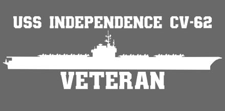 Shop for your White USS Independence CV-62 sticker/decal at Arizona Black Mesa.