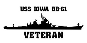 Shop for your Black USS Iowa BB-61 sticker/decal at Arizona Black Mesa.