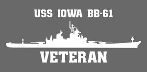 Shop for your White USS Iowa BB-61 sticker/decal at Arizona Black Mesa.