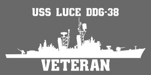 Shop for your White USS Luce DDG-38 sticker/decal at Arizona Black Mesa.