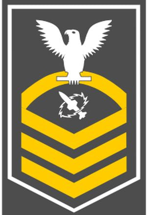 Shop for your White with Gold Stripes Sticker Decal Missile Technician Chief (MTC) at Arizona Black Mesa.