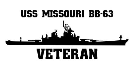 Shop for your Black USS Missouri BB-63 sticker/decal at Arizona Black Mesa.