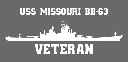 Shop for your White USS Missouri BB-63 sticker/decal at Arizona Black Mesa.