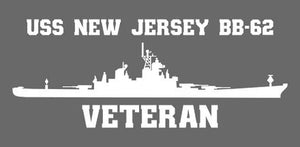 Shop for your White USS New Jersey BB-62 sticker/decal at Arizona Black Mesa.