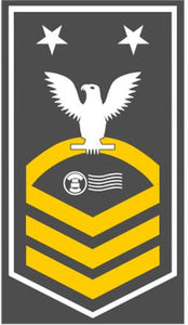Shop for your White with Gold Stripes Sticker Decal Postal Clerk Master Chief (PCMC) at Arizona Black Mesa.