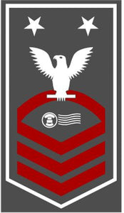 Shop for your White with Red Stripes Sticker Decal Postal Clerk Master Chief (PCMC) at Arizona Black Mesa.