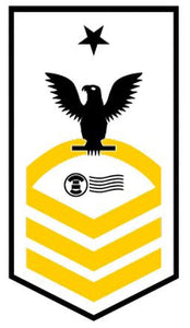 Shop for your Black with Gold Stripes Sticker Decal Postal Clerk Senior Chief (PCSC) at Arizona Black Mesa.