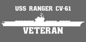 Shop for your White USS Ranger CV-61 sticker/decal at Arizona Black Mesa.