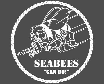 Shop  your White Seabees White Emblem Fighting Sticker\Decal at Arizona Black Mesa.