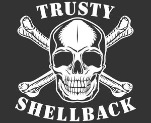 Shop  your White Shellback White Skull with Crossbones Sticker\Decal at Arizona Black Mesa.