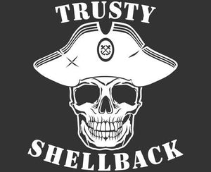 Shop  your White Shellback White Skull with Pirate Sticker\Decal at Arizona Black Mesa.