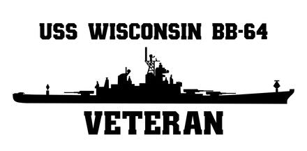 Shop for your Black USS Wisconsin BB-64 sticker/decal at Arizona Black Mesa.