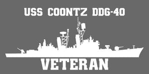 Shop for your White USS Coontz DDG-40 sticker/decal at Arizona Black Mesa.