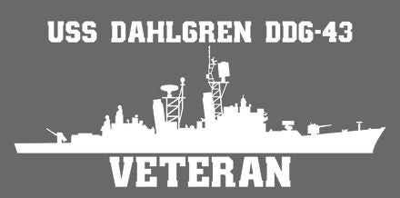 Shop for your White USS Dahlgren DDG-43 sticker/decal at Arizona Black Mesa.