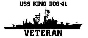 Shop for your Black USS King DDG-41 sticker/decal at Arizona Black Mesa.