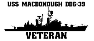 Shop for your Black USS MacDonough DDG-39 sticker/decal at Arizona Black Mesa.