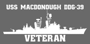 Shop for your White USS MacDonough DDG-39 sticker/decal at Arizona Black Mesa.
